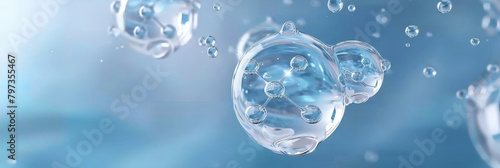 water drops and bubbles,,Collagen Skin Serum and Vitamin , bubbles in water, for beauty skin care cosmetics, spa products,abstract oil bubbles or face serum background. Oil and water bubbles .