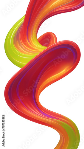 Colorful fluid background wallpaper, wavy abstract, futuristic and modern. Isolated object.