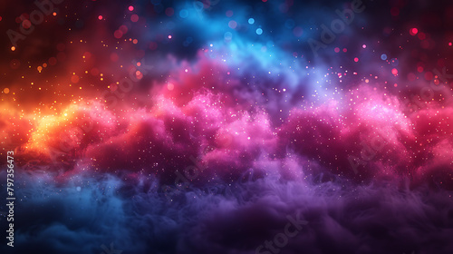 Abstract colorful clouds background for holiday celebrations 