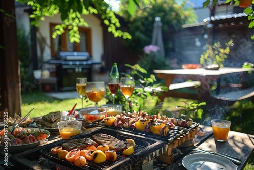  "Hot Summer Barbecue in the Backyard"
