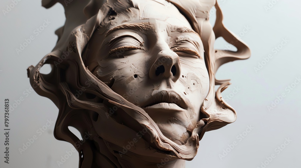 Craft a clay sculpture depicting the integration of Personal Life with ...