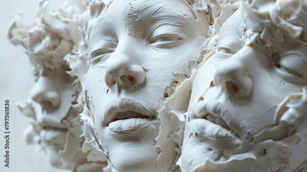 Craft a clay sculpture depicting the integration of Personal Life with ...