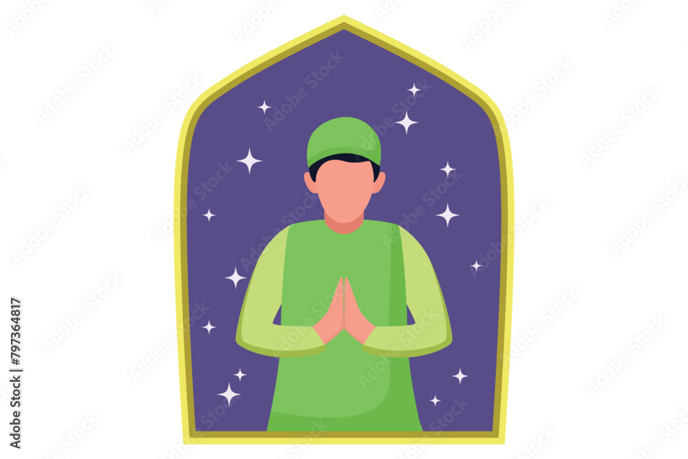 Ramadan Kareem Flat Illustration Design Ramadan Kareem Flat Illustration Design