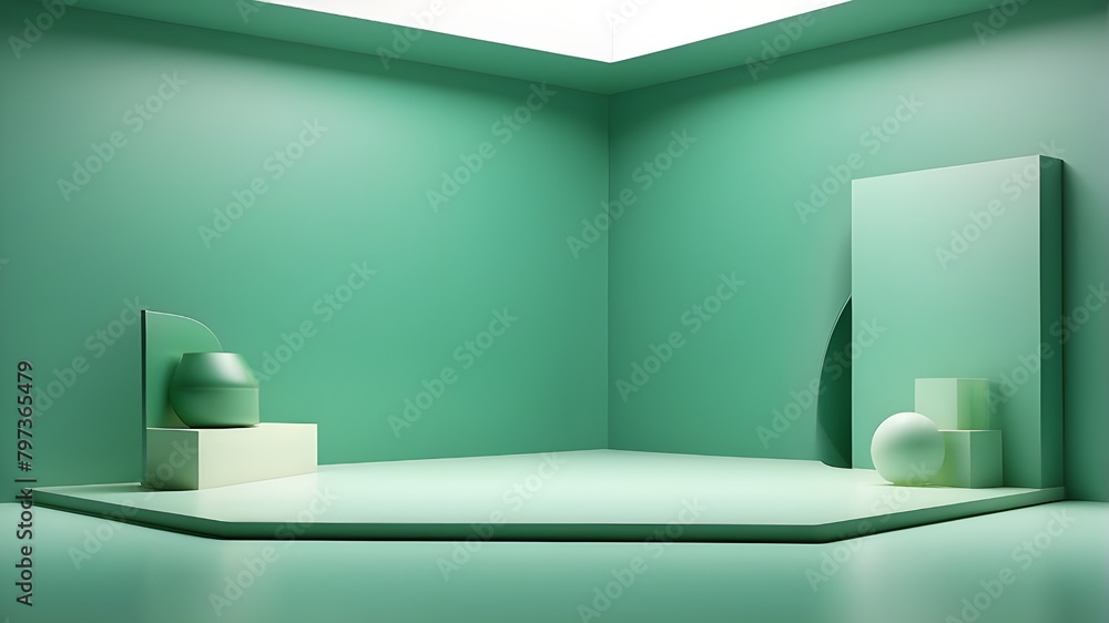 Green Background for Product Representation, Environment for Creative Product Displays, Green Environment in Studio for Product Representation, Green Setting for Effective Product Visualization. Green Background for Product Representation, Environment for Creative Product Displays, Green Environment in Studio for Product Representation, Green Setting for Effective Product Visualization.