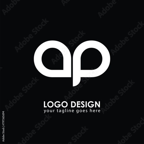 AP AP Logo Design, Creative Minimal Letter AP AP Monogram