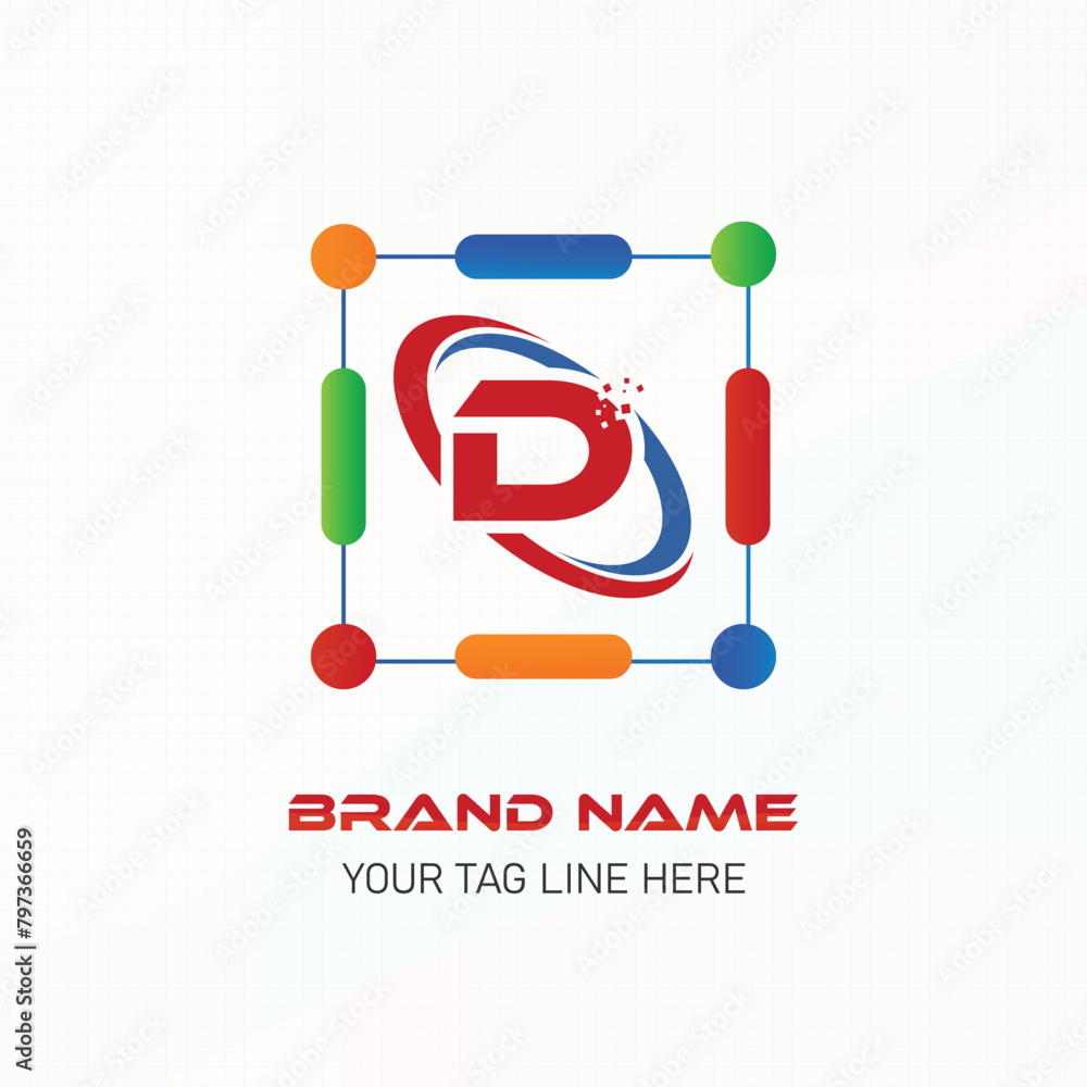 Free Vector Abstract Brand d letter logo illustration design. Free Vector Abstract Brand d letter logo illustration design.