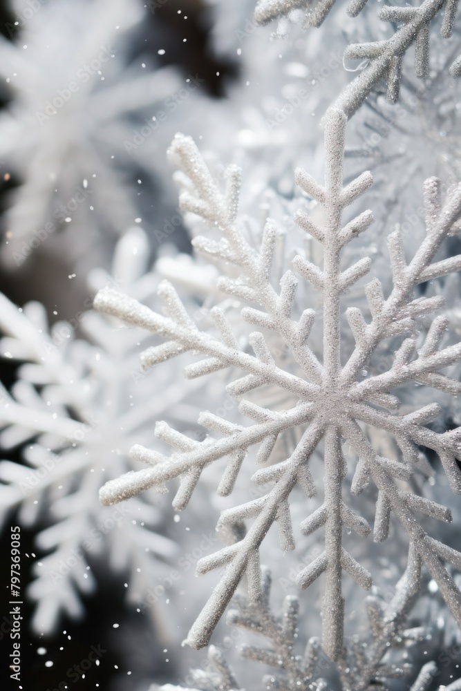 a close up of a snowflake a close up of a snowflake