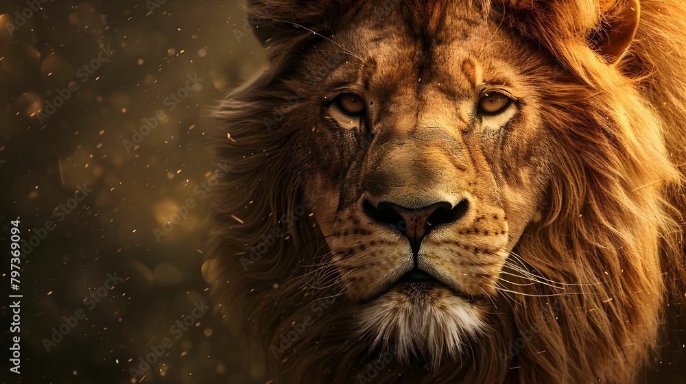 Naklejka premium LION ILLUSTRATION CONCEPT.