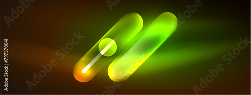 Neon lines on a dark background resembling a circle of glowing terrestrial plants. Perfect for macro photography or adding visual effect lighting to an event