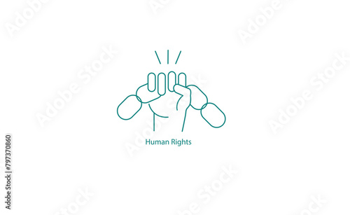 Vector Illustration: Human Rights Symbol Icon