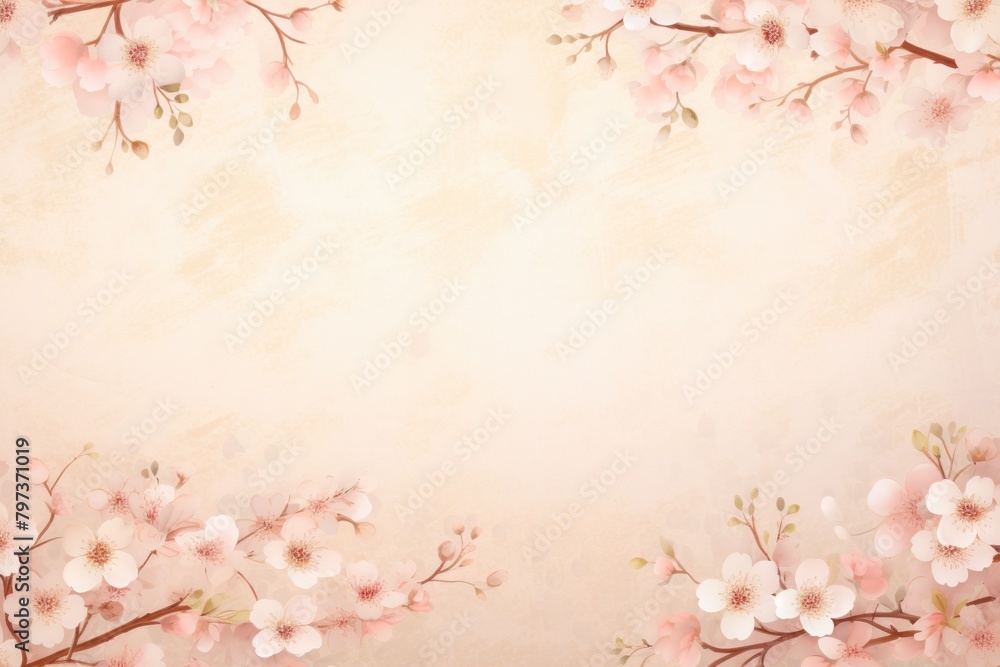 a pink and white flowers on a beige background a pink and white flowers on a beige background
