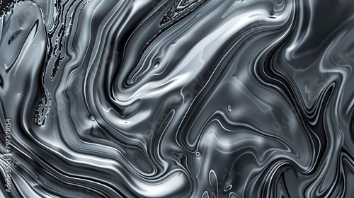 Metallic Silver Marble Background  Lustrous Swirls and Cool Tones