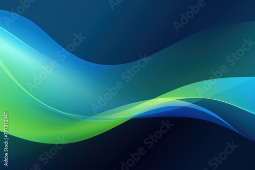 a blue and green wavy lines