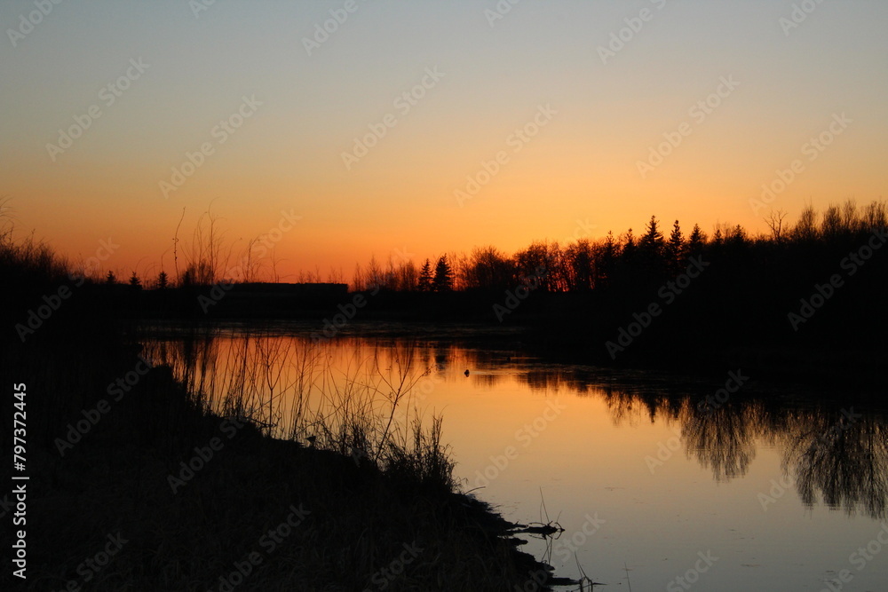 Glow Of The Sunset, Pylypow Wetlands, Edmonton, Alberta