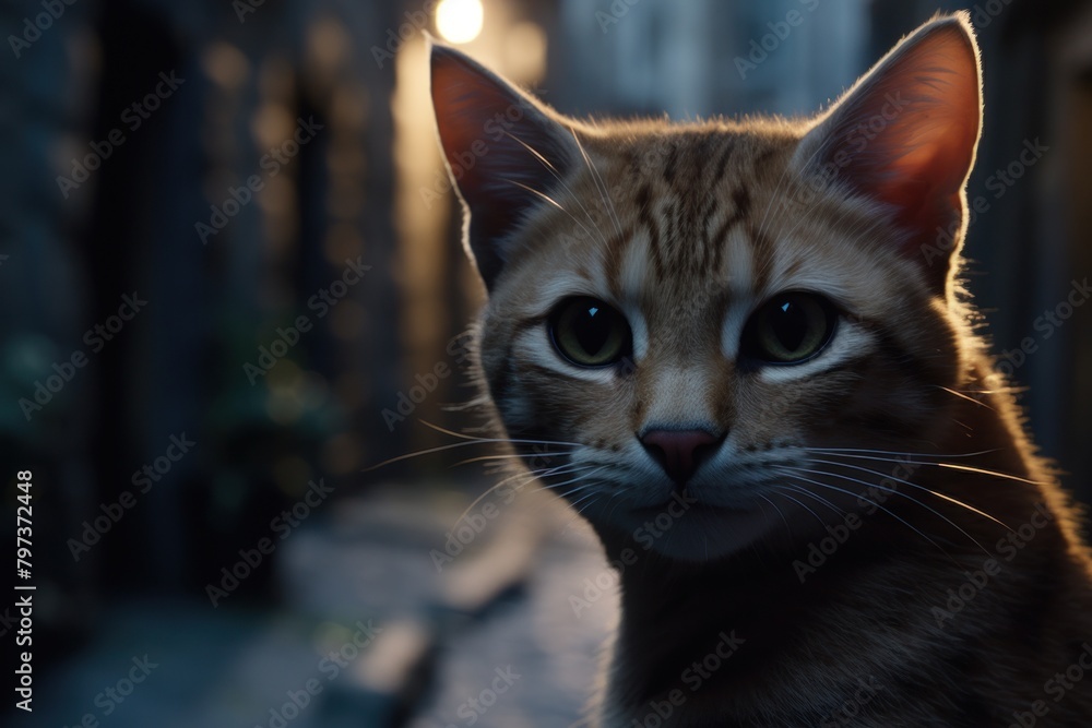 Fototapeta premium a cat looking at the camera