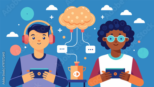 A pair of friends race against each other on a braincontrolled video game using their mental focus and control to compete and improve their.