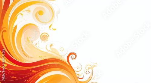 a swirly orange and white swirls
