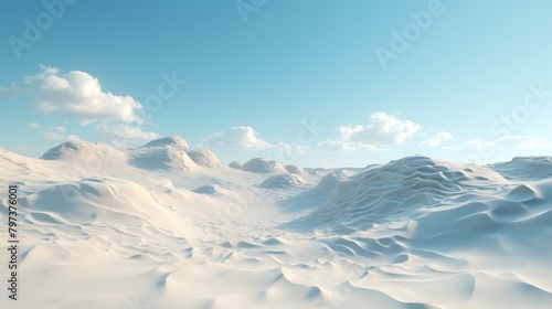 a snow covered hills and blue sky