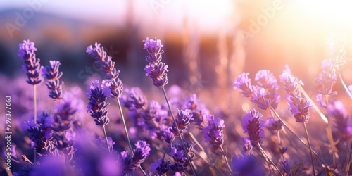 close up of purple flowers