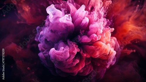 a colorful cloud of ink