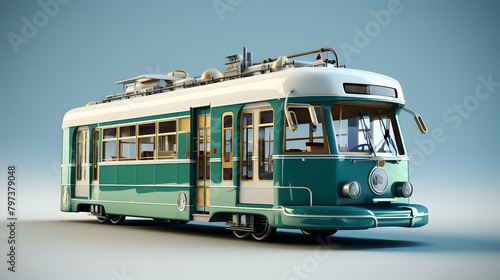 Tram Machine Icon 3d