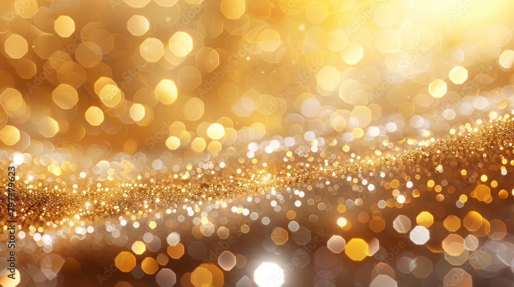 Radiant White and Gold Glittering Background
Radiant White and Gold Glittering Background