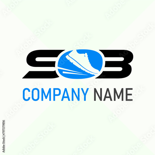 Free Vector Abstract Brand sob letter logo illustration design.
