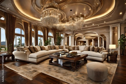 Luxury house interior.
