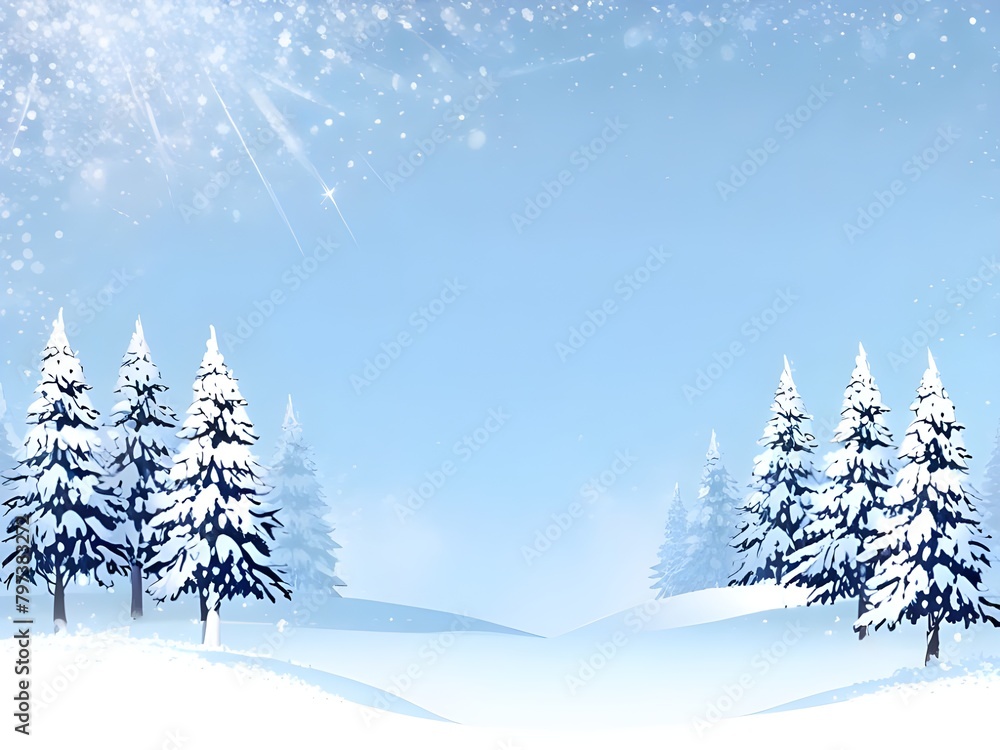 Obraz premium winter landscape with trees