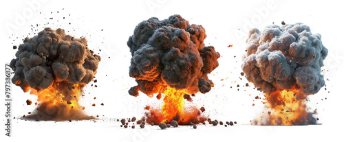 realistic fire bomb explosion in pack of three
