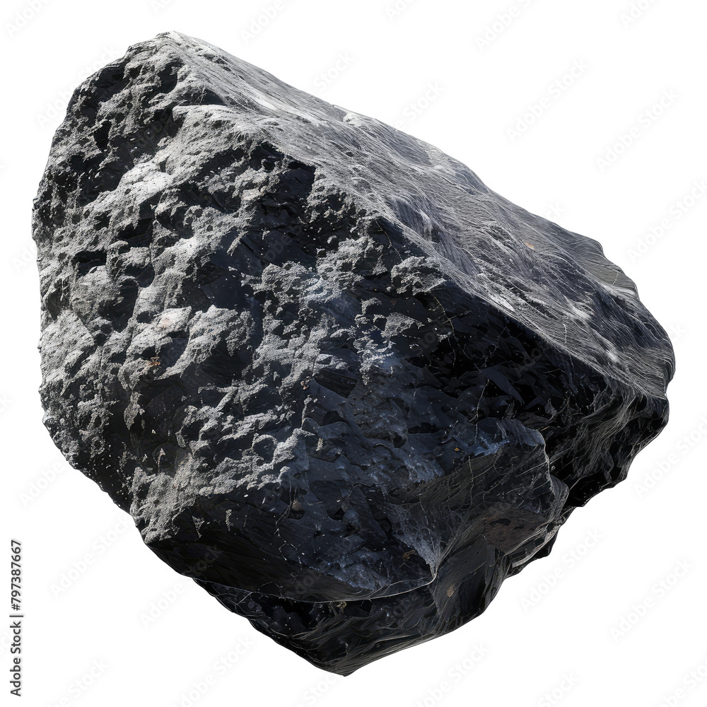 Fototapeta premium isolated flying meteor asteroid stone texture