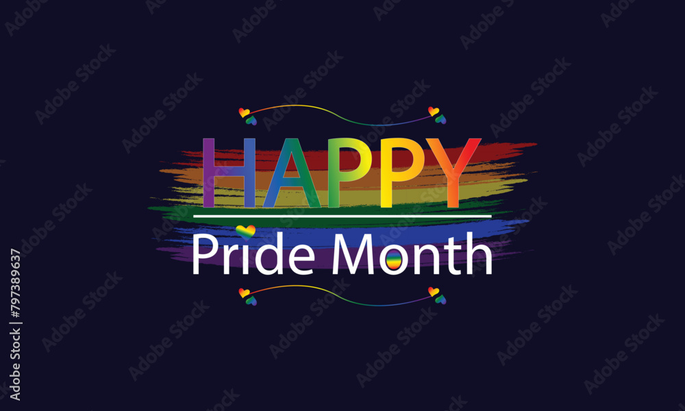 Express Your Pride A Stunning Text Illustration Design for Pride Month 2024