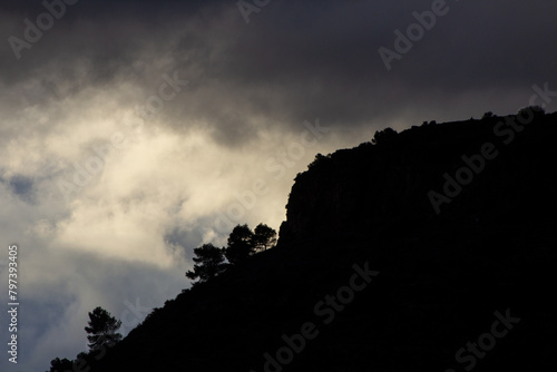 backlight mountain with clouds © GM_drj