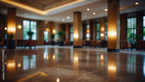 Blurry Ambiance Abstract Interior of Hotel Lobby © Oleks Stock