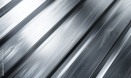 Sleek Modern Silver Stripes Abstract Background - Metallic Patterns Textures Minimal Geometric