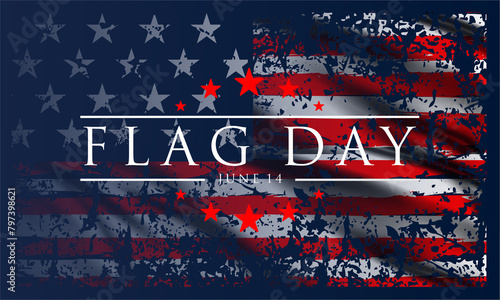  Flag Day in the United States of America. Vector banner design template , June 14th  © mang eddie 46