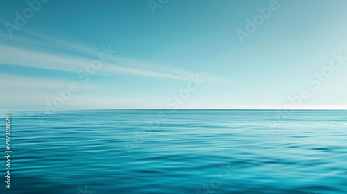Coastal azure blue background, evoking the tranquility of the sea.