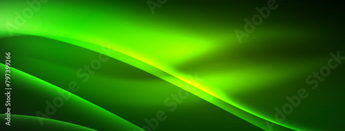 Macro photography of a terrestrial plant with electric blue and yellow light reflections on its green leaves, set against a black background, creating a striking pattern of colors and moisture