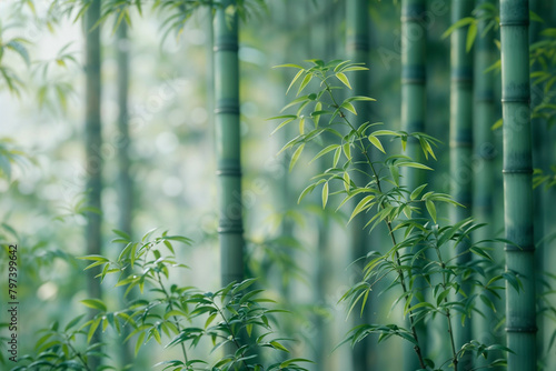 Serene Bamboo Forest in Soft Light