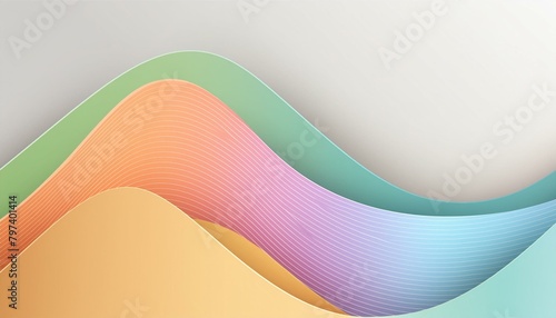 Abstract iridescent shape, 3d render, Ai Generate 
