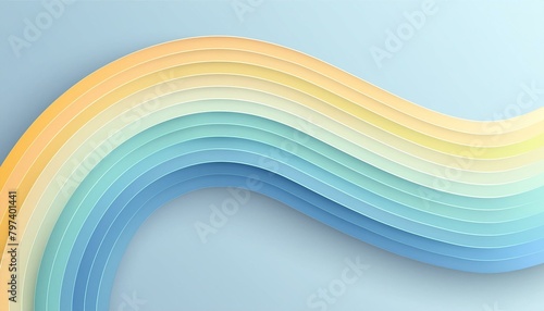 Abstract iridescent shape, 3d render, Ai Generate 