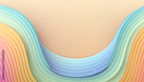 Abstract iridescent shape, 3d render, Ai Generate 