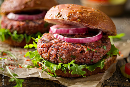 Synthetic meat burger: the vegetarian alternative that wins over even the most demanding carnivores