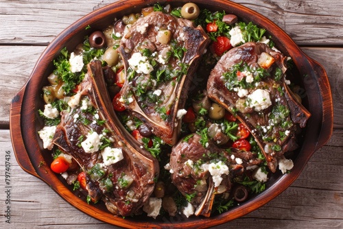 bowl of delicous lamb chops photo