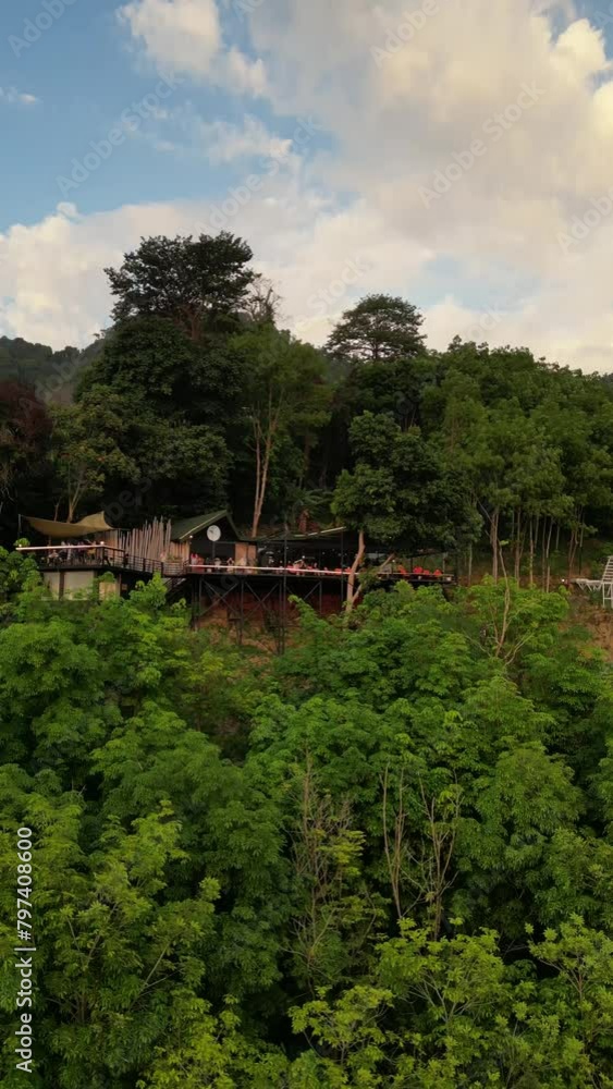Aerial view of a view point restaurant in Krabi Thailand Aerial view of a view point restaurant in Krabi Thailand