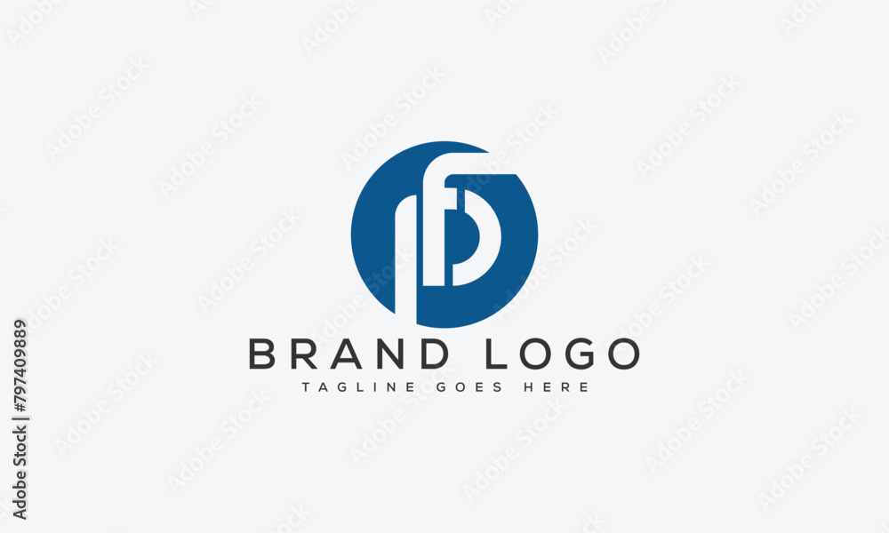 letter FD logo design vector template design for brand