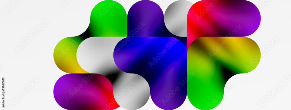 A multitude of colorful balloons in shades of purple, violet, magenta, and electric blue, creating a vibrant pattern against a white background