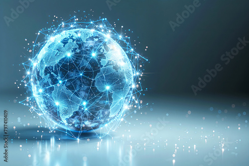 Networking  background on . Modern tecnology illustration