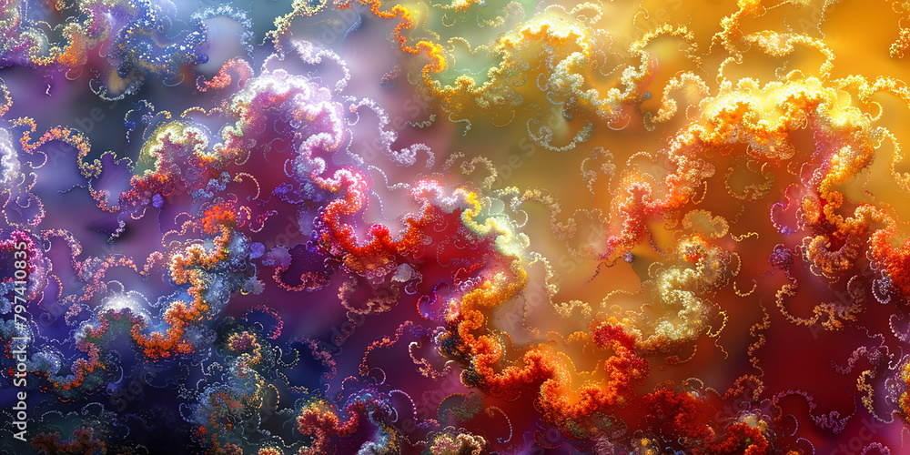 Colors In Bloom series. Arrangement of fractal