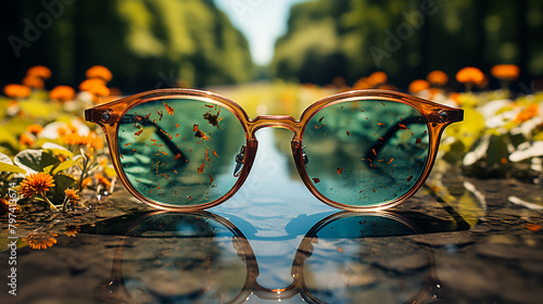 sunglasses on the beach